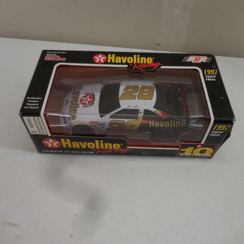 Racing Champions 1997 Ernie Irvan 28 Havoline 1/24 Scale Die Cast Stock Car Bank